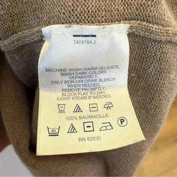 Lands' End Men's V-Neck Pullover Sweater XL Beige Long Sleeve - Picture 8 of 8